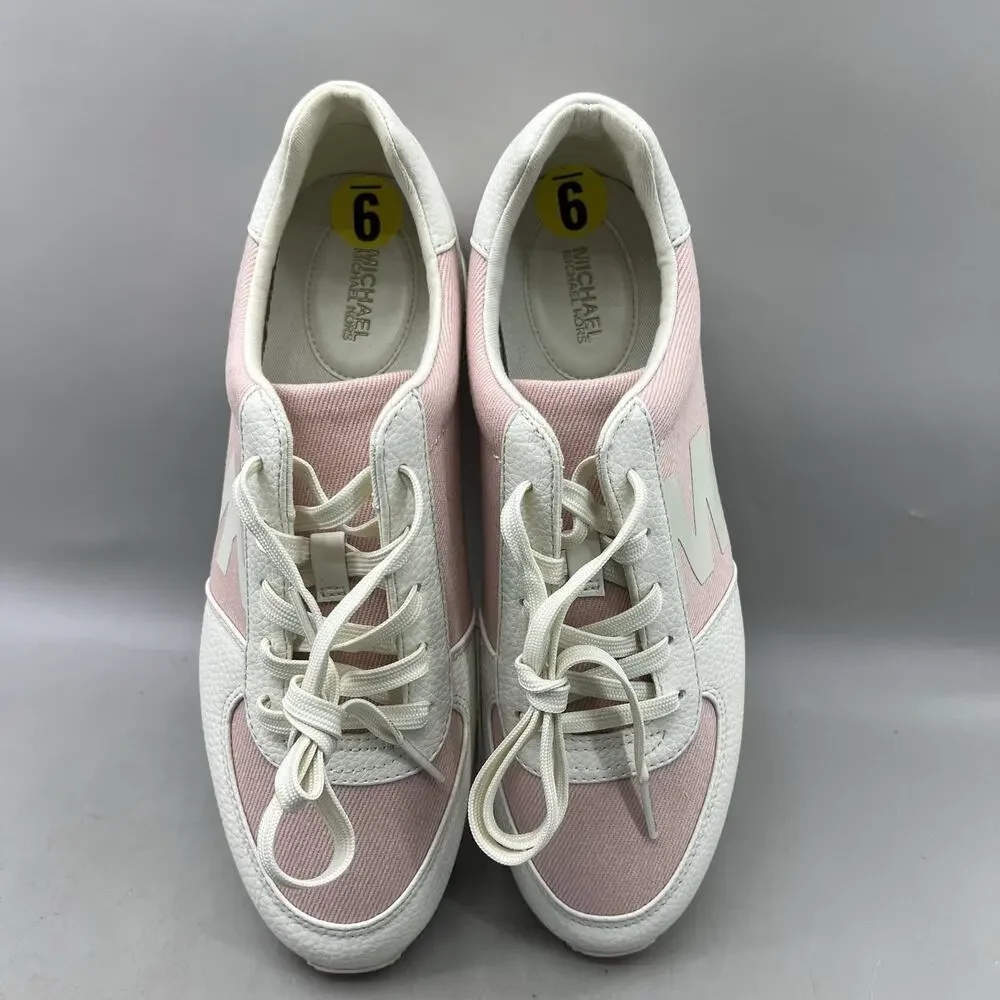 Michael Kors Andi Platform Shoes Women Size 9 M Pink White Comfort Sneakers NEW